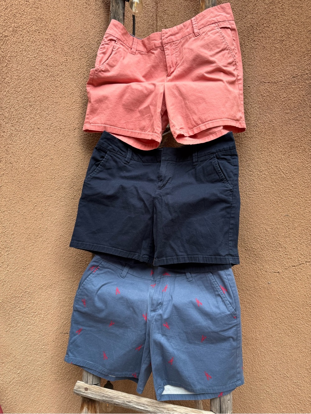 Bass Shorts Trio - Coral, Navy & Light Blue